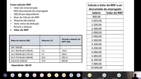 Praticas C Lculo De Irrf E Dsr Youtube