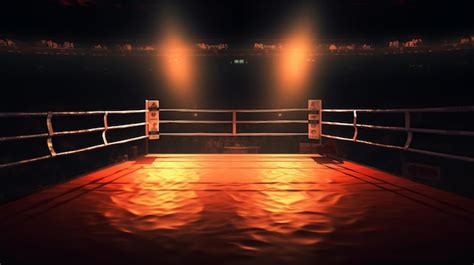 Fondo De Ring De Boxeo Profesional Foto Premium