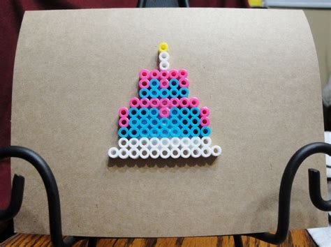 Perler Bead Birthday Cake