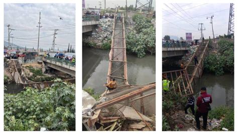 Colapsa puente peatonal que une Chimalhuacán y Neza El Mundo Digital