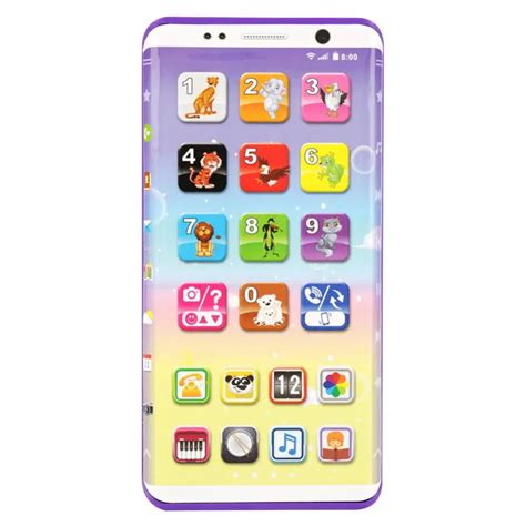 Educational Kids Phone Toys Kids Smart Phone Toys with USB Port Touch Screen English Learning ...