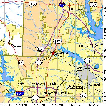 Roanoke, Texas (TX) ~ population data, races, housing & economy