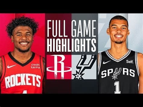 [Highlight] Rockets vs Spurs Full Game Highlights : r/nba