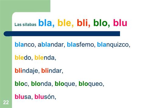 Palabras E Im Genes Con Bla Ble Bli Blo Blu Material Para