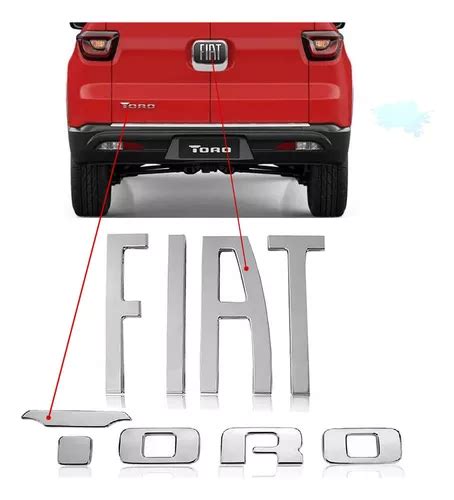 Logo Emblema Fiat Toro Cromado Tampa Traseira