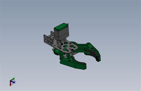 F0006 爪钳（两爪）机械手设计模型solidworks 2010模型图纸下载 懒石网