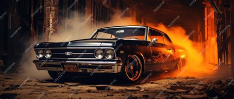 Premium AI Image | Classic american muscle car mustang style