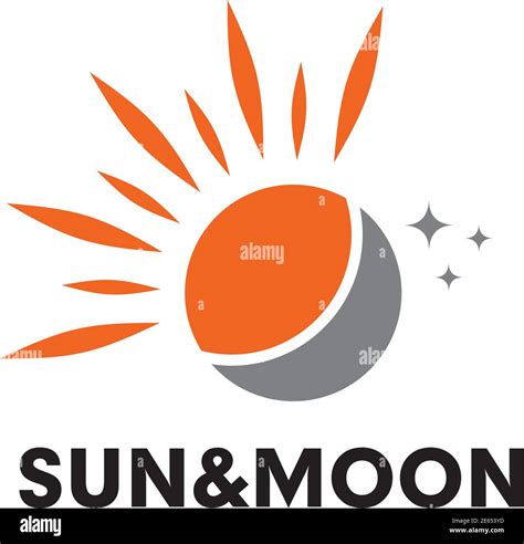 Sun and moon logo design icon vector template Stock Vector Image & Art - Alamy