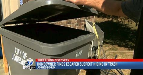 Escaped Suspect Hides In Trash Can Homeowner Finds Him And Holds Him At Gunpoint Concealed Nation