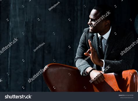 Happy Attractive African American Businessman Suit Stock Photo