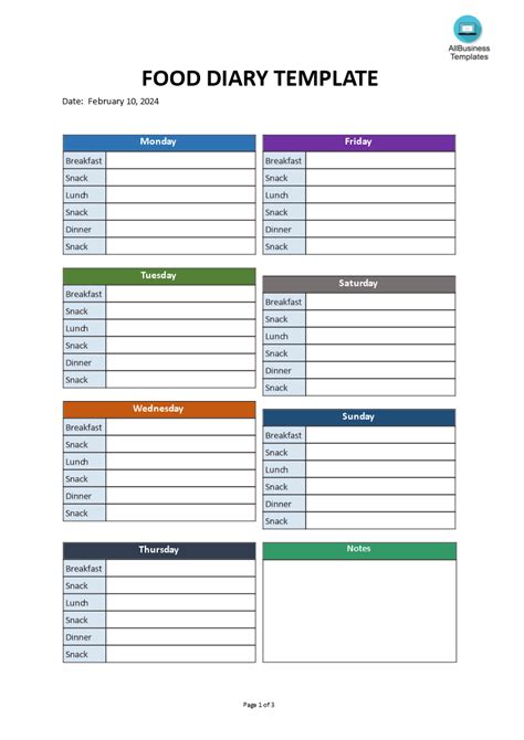 Printable Optavia Tracking Sheets Free