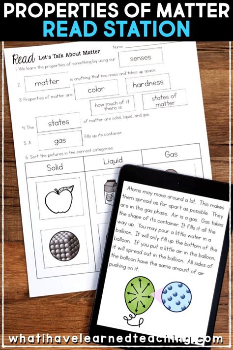 Properties Of Matter 2nd Grade Science Stations Artofit
