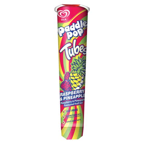 Ola Paddle Pop Pineapple And Raspberry Flavoured Fruit Ice Tube 90ml