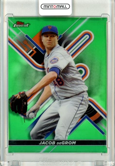 Mint Topps Finest Jacob Degrom Base Green Refractor