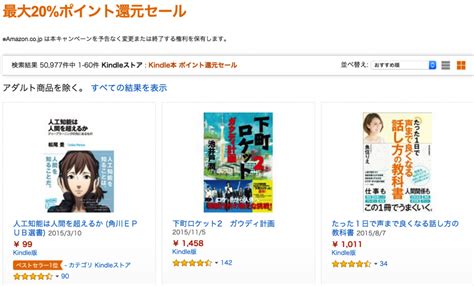 Kindle本が最大50割引、2万冊以上が対象の年末年始キャンペーン