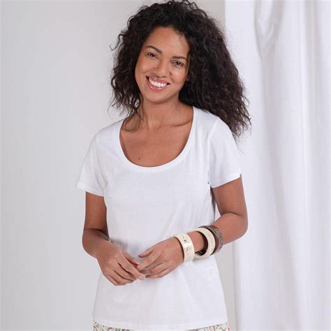 Tee Shirt En Coton Bio Col Rond Alfa Blanc 3 Suisses