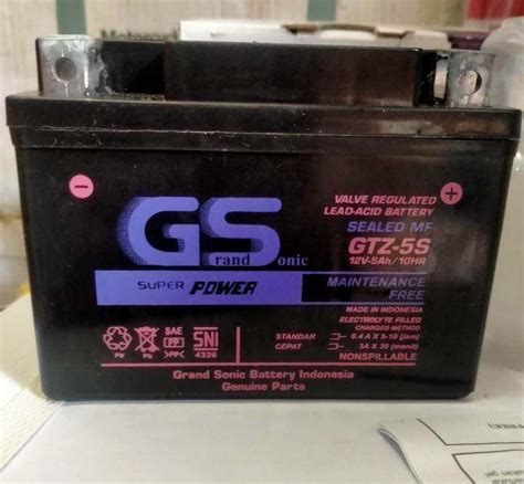 Aki Gs Grand Sonic Super Power Sealed Mf Gtz S Untuk Motor Honda Vario