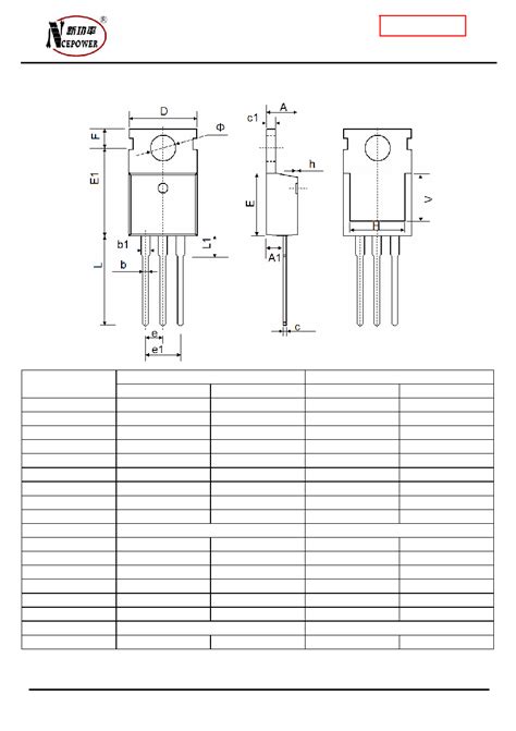 Nce Datasheet Pages Ncepower Nce N Channel Enhancement Mode