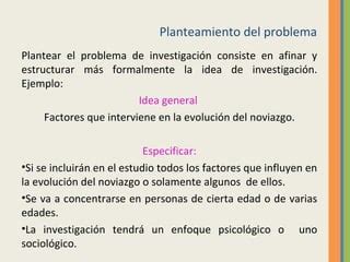 Planteamiento del Problema de Investigación PPT