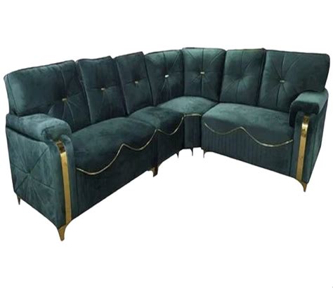 Velvet Seater Wooden L Shape Sofa Set At Rs Set In Ludhiana