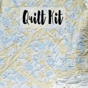 Baby Quilt Kit, Easy Quilt Kit, Beginner Quilt Kit, DIY Stars and Moon ...