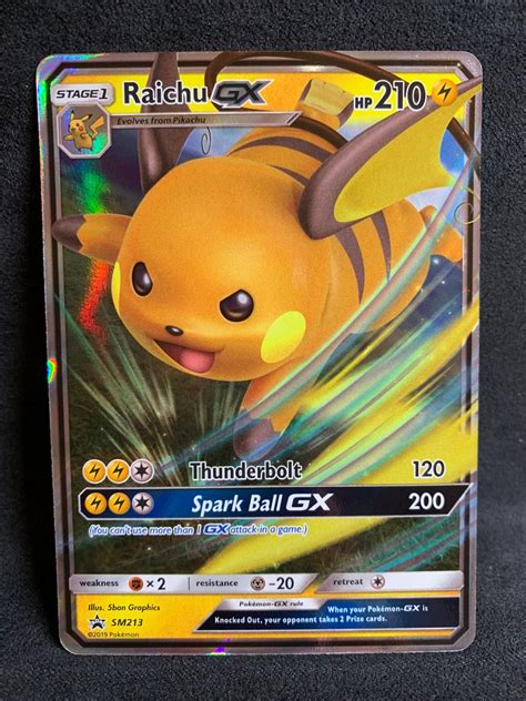 Authentic Raichu Gx Ultra Rare Pokemon Card Etsy