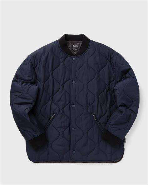 A P C Blouson Florent Blue Bstn Store