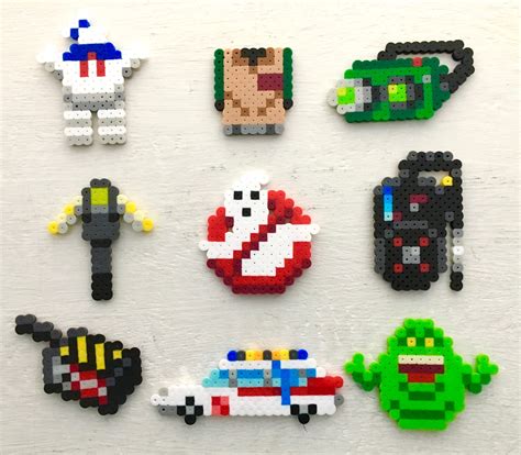 Ghostbusters Retro Perler Bead Icons Magnets Pins 8 Bit Pixel Etsy Canada