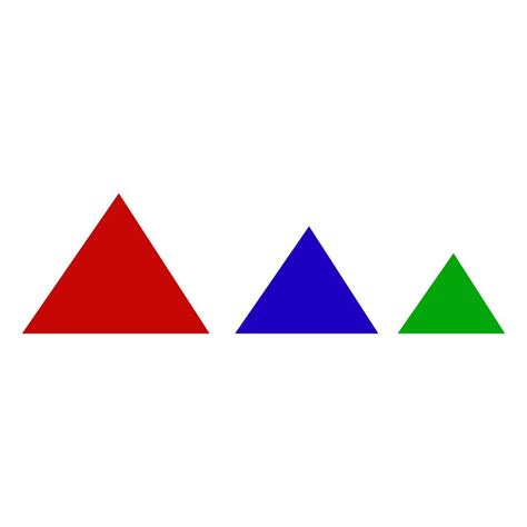 Triangle Of Different Sizes Vector Illustration Vector Art At