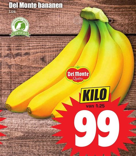 Del Monte Bananen Kg Aanbieding Bij Dirk