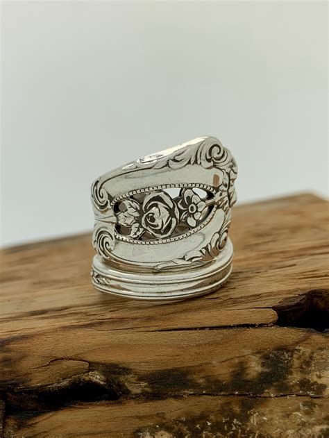 Vintage Sterling Silver Spoon Ring Size 7