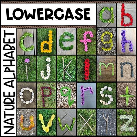 Nature Alphabet Lowercase Nature Letters Lowercase A Alphabet