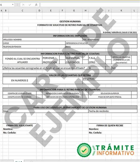 Carta Para Retirar Cesantías Modelo2024