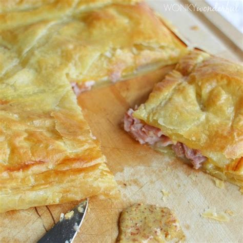 Ham and Cheese Puff Pastry Bake - WonkyWonderful