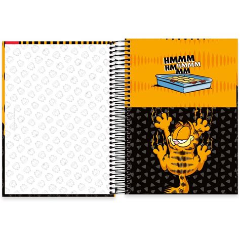 Caderno universitário capa dura 20x1 320 folhas Garfield 2333536