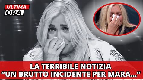 MARA VENIER IN LACRIME LA NOTIZIA DI POCO FA UN BRUTTO INCIDENTE