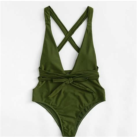 Swim Olive Green One Piece Bikini Poshmark