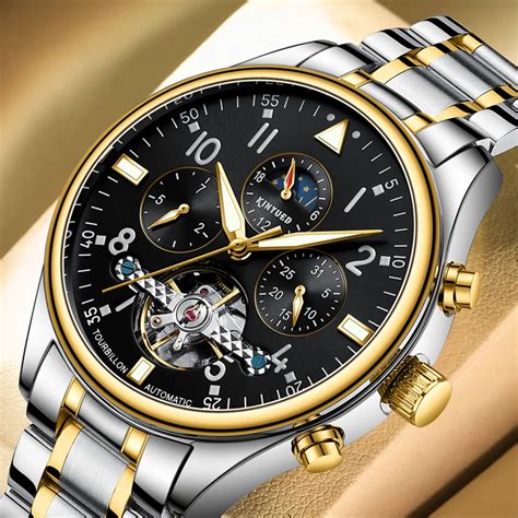 Kinyued Mens Business Watch Automatic Mechanical Stainless Steel Wrist