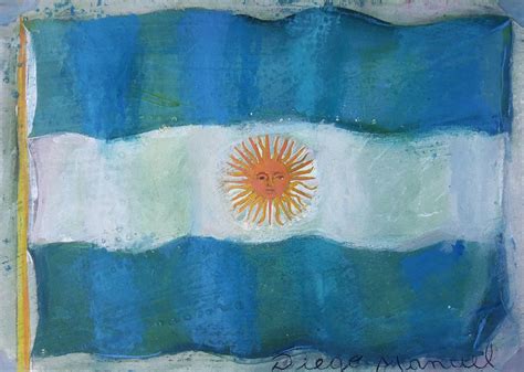 Bandera Argentina Pintura Histórica Argentina