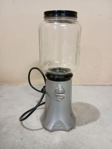 Vintage 1950’s Kitchenaid Coffee Mill Grinder Kcg200mc1 Silver Base Glass Jar Ebay