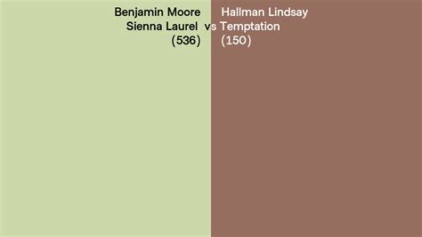 Benjamin Moore Sienna Laurel 536 Vs Hallman Lindsay Temptation 150 Side By Side Comparison