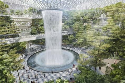 Air Terjun Indoor Tertinggi Di Dunia Ada Di Changi Singapura