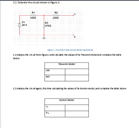 Solved 1 1 Consider The Circuit Shown In Figure 1 Figur