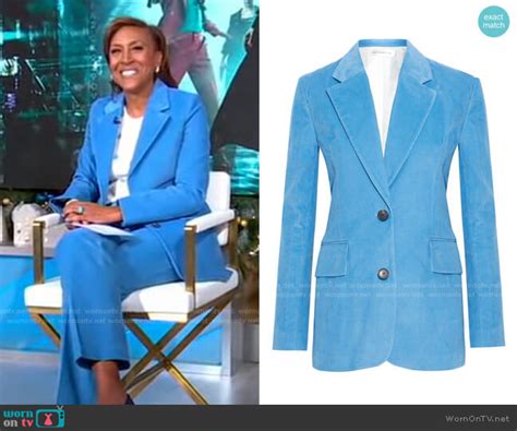 Wornontv Robins Blue Corduroy Blazer And Pants On Good Morning America Robin Roberts