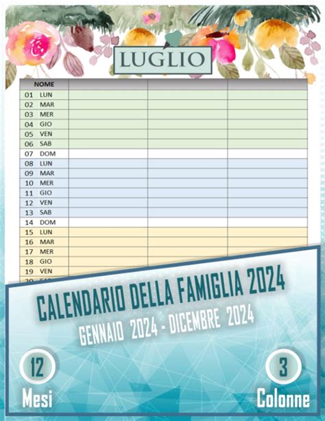 Buy Io Della Famiglia Colonne Mesi Agenda Della Famiglia