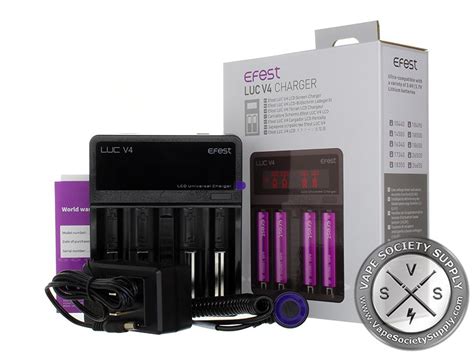 Efest Luc V4 Charger ⋆ $25.99 ⋆ Vape Society Supply