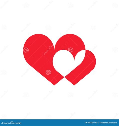 Abstract Red Heart On A White Background Stock Vector Illustration Of