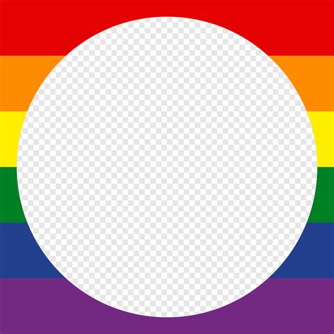 Pride Gay Lgbt Lgbtq Rainbow Border Frame Surround Round Edge