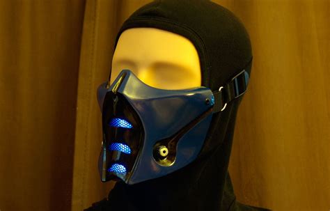 Mortal Kombat Sub Zero Mask V1 With Front Led Airsoft Cosplay