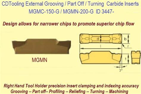 Mgmn 150 G Mgmn200 G Parting Grooving Cut Off Carbide Inserts Id 3450